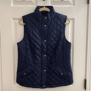 NWT Talbots Navy quilted vest size Medium